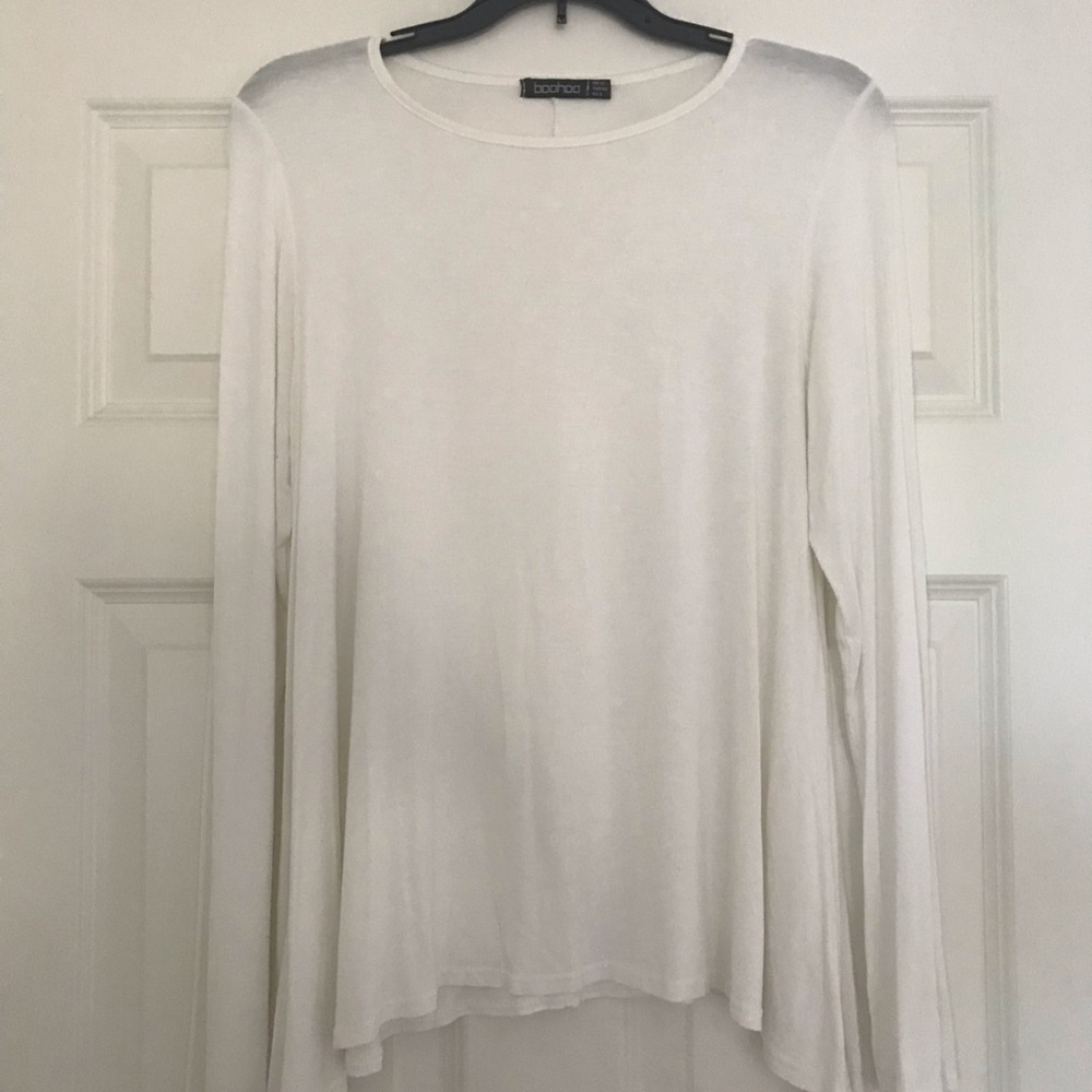 Plain long sleeve white shirt